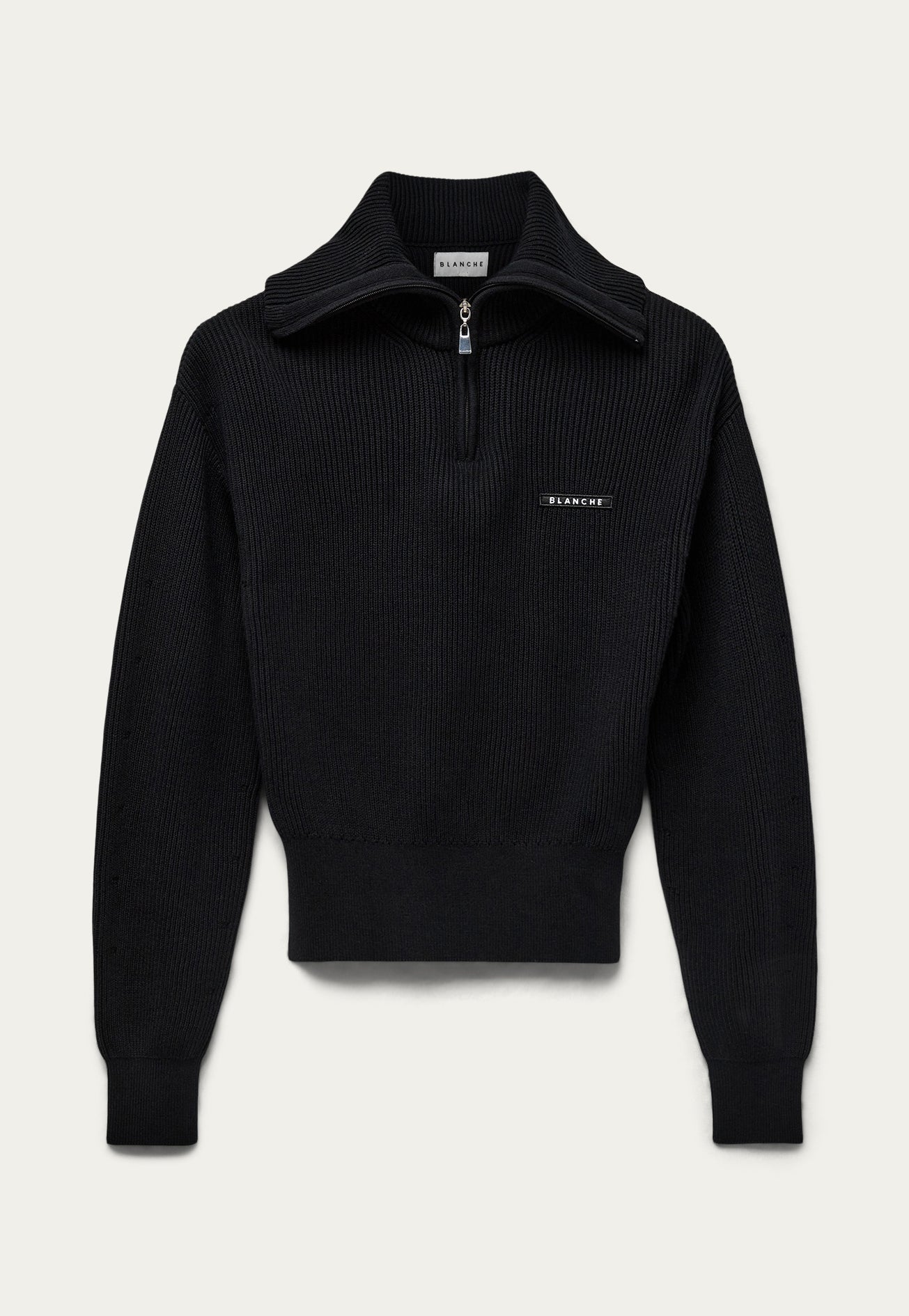 BLANCHE Copenhagen Carrick-BL Collar Zip Knitwear 99 Black