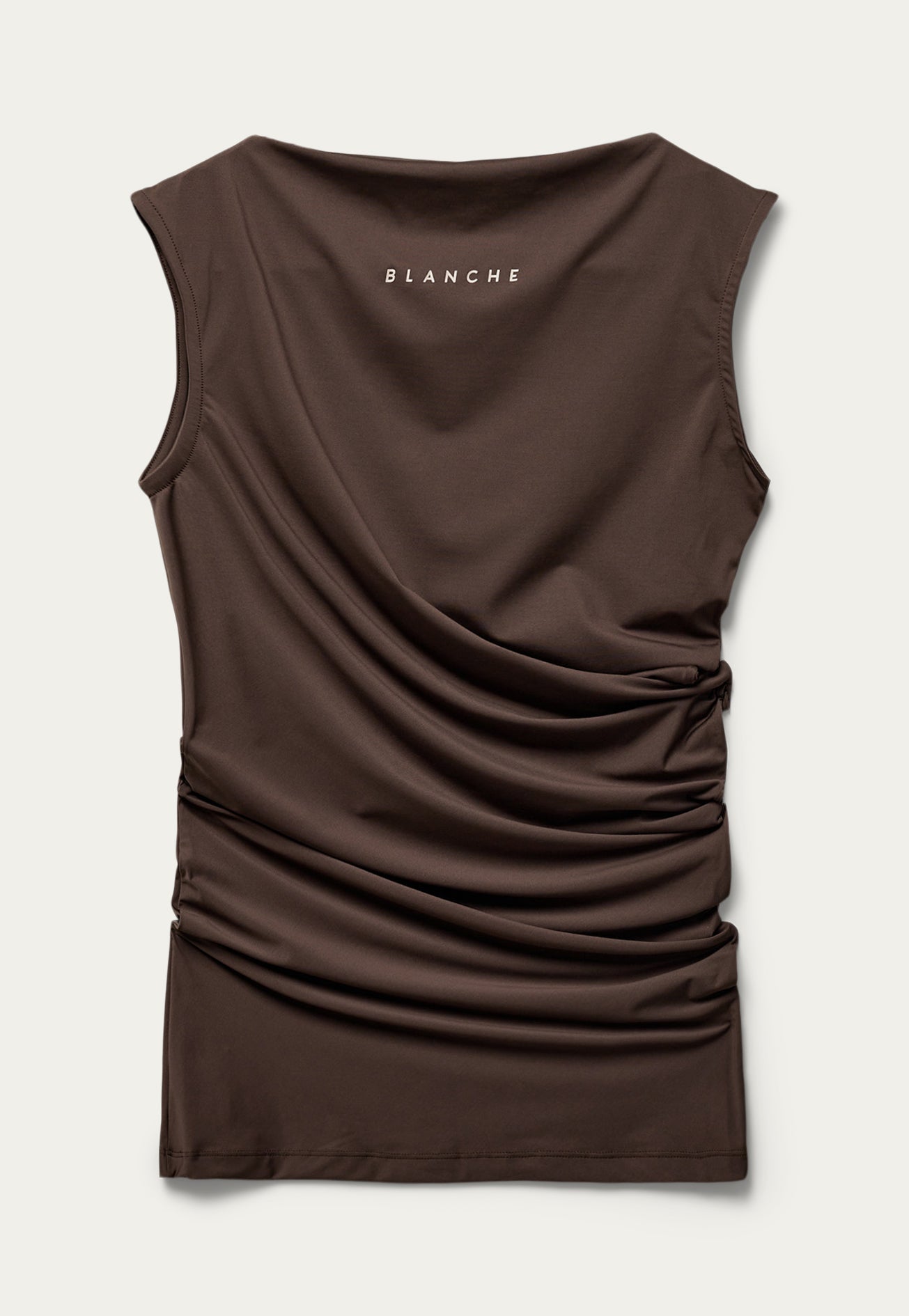 BLANCHE Copenhagen Comfy-BL Drape Top T-shirts and Tops 1216 Chocolate Martini